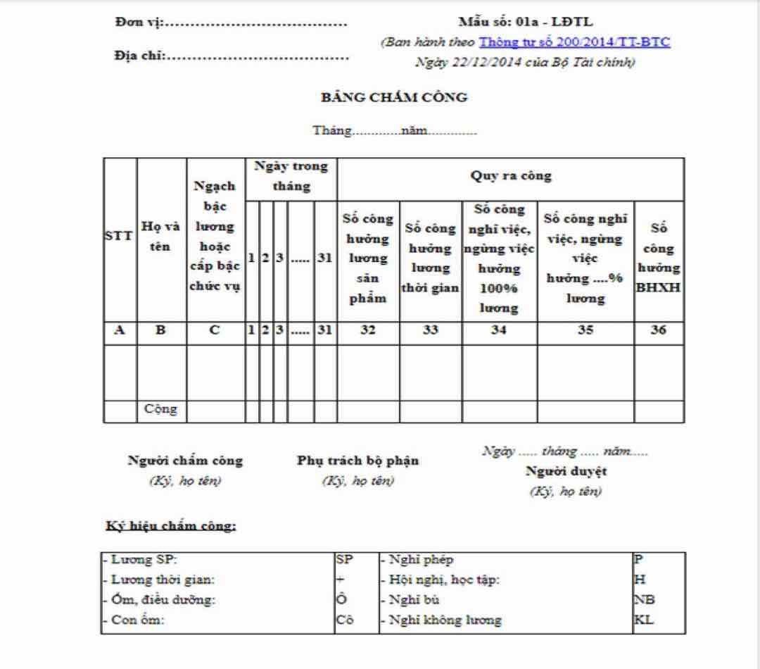 Mục đích lập mẫu bảng chấm công tại các doanh nghiệp