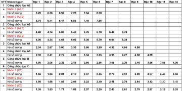 Hệ số lương là một yếu tố quan trọng trong bảng lương của một công ty